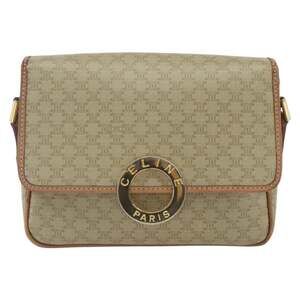 Celine Macadam Circle Shoulder Bag Beige